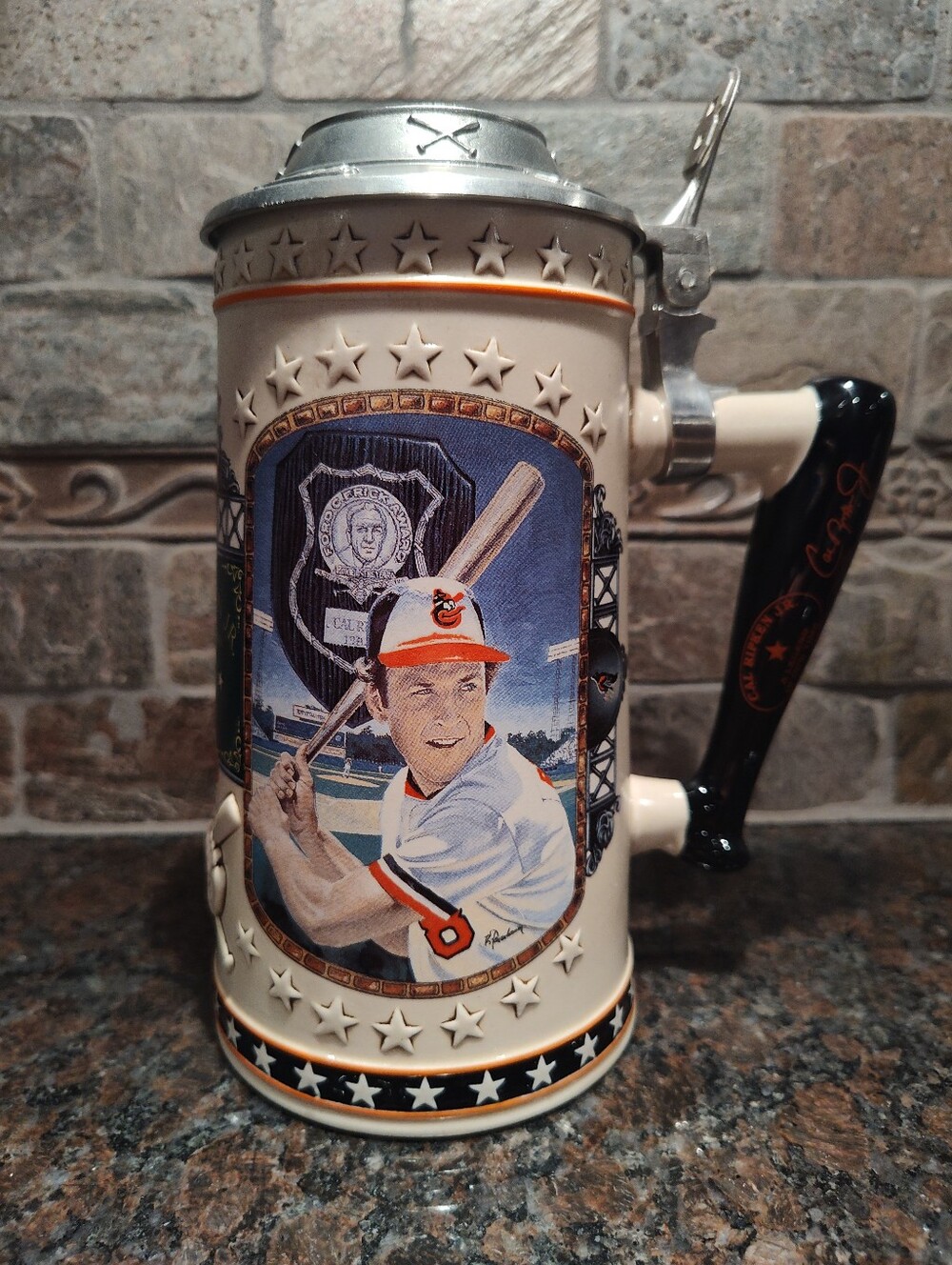 Cal Ripken Jr. 1982 Rookie Of The Year Longton Crown Collectible Beer Stein